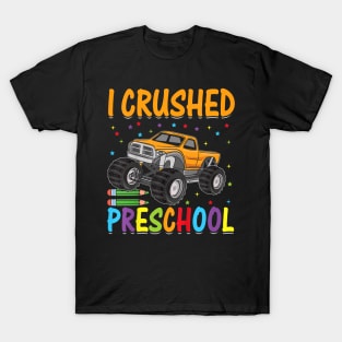 Kids I Crushed Preschool Graduation Boys Monster Truck Student T-Shirt